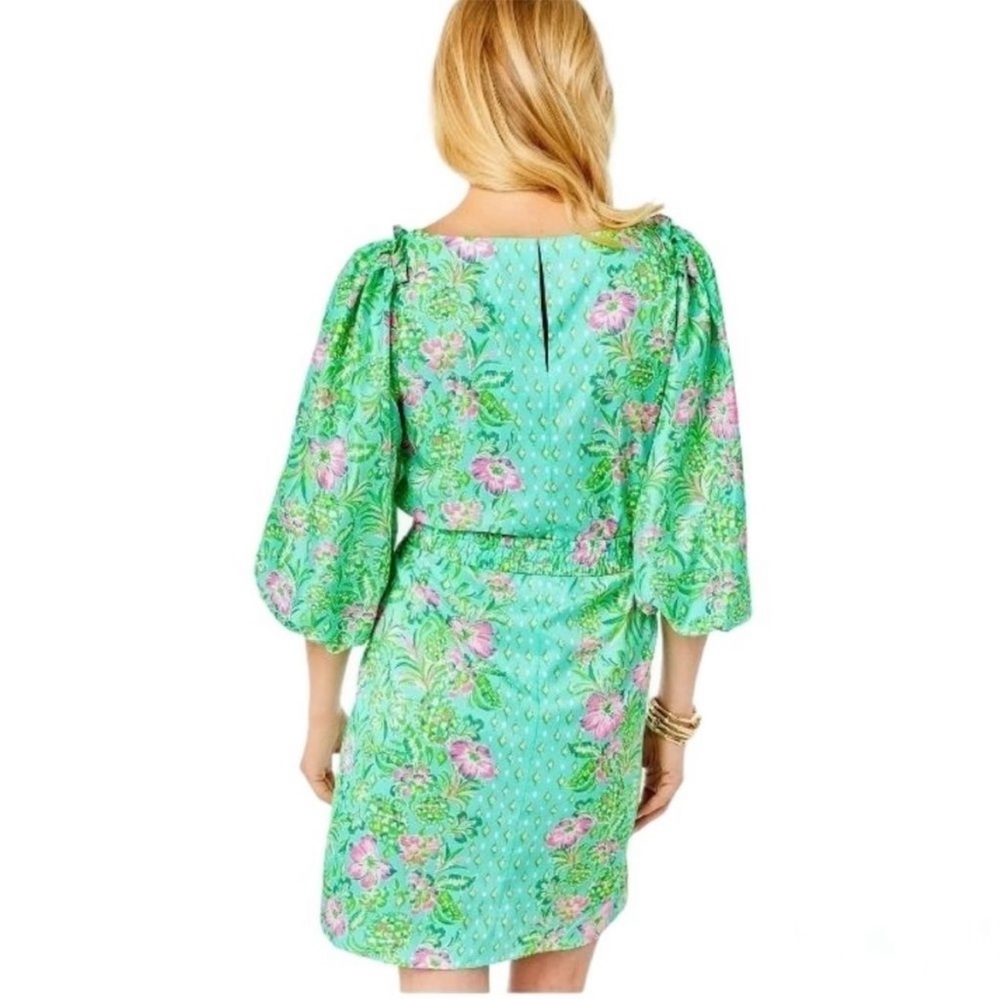 Lilly Pulitzer Green Floral Midi Dress - Picture 2 of 3